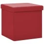 Red wine red PVC folding storage stool by , Folding stools and chairs - Ref: Foro24-338783, Price: 25,26 €, Discount: %