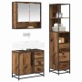 Juego de muebles de baño con cajón 3 pcs Madera envejecida en Muebles de baño | Comprar online en Foro24