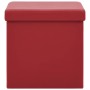 Red wine red PVC folding storage stool by , Folding stools and chairs - Ref: Foro24-338783, Price: 25,77 €, Discount: %