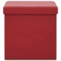 Red wine red PVC folding storage stool by , Folding stools and chairs - Ref: Foro24-338783, Price: 25,26 €, Discount: %