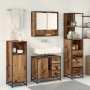 Juego de muebles de baño con cajón 3 pcs Madera envejecida en Muebles de baño | Comprar online en Foro24
