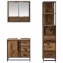 Juego de muebles de baño con cajón 3 pcs Madera envejecida en Muebles de baño | Comprar online en Foro24