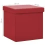 Red wine red PVC folding storage stool by , Folding stools and chairs - Ref: Foro24-338783, Price: 25,26 €, Discount: %
