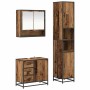 Juego de muebles de baño con cajón 3 pcs Madera envejecida en Muebles de baño | Comprar online en Foro24