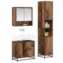 Juego de muebles de baño con estante 3 pcs Madera envejecida en Muebles de baño | Comprar online en Foro24