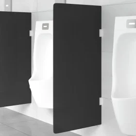 Black tempered glass wall urinal privacy panel 90x40 cm by , Urinals - Ref: Foro24-154402, Price: 50,30 €, Discount: %