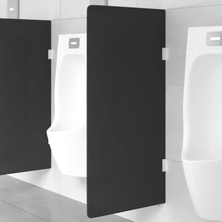 Black tempered glass wall urinal privacy panel 90x40 cm by , Urinals - Ref: Foro24-154402, Price: 51,88 €, Discount: %