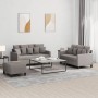 Sofagarnitur mit 3-teiligen Kissen, Stoff in Grau-Taupe. von , Sofas - Ref: Foro24-3201663, Preis: 472,76 €, Rabatt: %