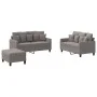 Juego de sofás con cojines 3 piezas tela gris taupe by , Sofas - Ref: Foro24-3201663, Price: 464,98 €, Discount: %