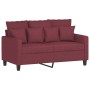 Zweiteiliges Sofaset mit Kissen, Stoff in Weinrot. von , Sofas - Ref: Foro24-3201654, Preis: 359,16 €, Rabatt: %