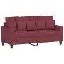 Zweiteiliges Sofaset mit Kissen, Stoff in Weinrot. von , Sofas - Ref: Foro24-3201654, Preis: 354,13 €, Rabatt: %