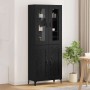 Aparador alto Roble Negro 69,5 x 34 x 180 cm en Aparadores | Comprar online en Foro24