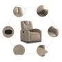 Sillón reclinable de cuero sintético color capuchino by , Armchairs - Ref: Foro24-372395, Price: 212,95 €, Discount: %
