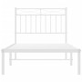 Bettgestell aus Metall mit weißem Kopfteil 90x190 cm von , Betten und Lattenroste - Ref: Foro24-373732, Preis: 76,74 €, Rabat...