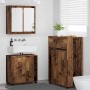 Juego de muebles de baño con cajón con rueda 3 pcs Madera Vieja