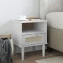 Mesita noche SENJA aspecto ratán madera pino blanco 40x35x48 cm by , Nightstands - Ref: Foro24-358011, Price: 52,95 €, Discou...