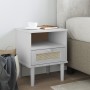 Nachttisch SENJA im Rattan-Look aus weißem Kiefernholz, 40x35x48 cm. von , Nachttische - Ref: Foro24-358011, Preis: 53,63 €, ...
