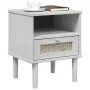 Mesita noche SENJA aspecto ratán madera pino blanco 40x35x48 cm by , Nightstands - Ref: Foro24-358011, Price: 52,95 €, Discou...