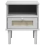 Mesita noche SENJA aspecto ratán madera pino blanco 40x35x48 cm by , Nightstands - Ref: Foro24-358011, Price: 52,95 €, Discou...