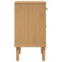 Mesita noche SENJA aspecto ratán madera pino marrón 40x35x65 cm by , Nightstands - Ref: Foro24-358013, Price: 55,84 €, Discou...