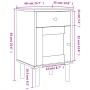 Mesita noche SENJA aspecto ratán madera pino marrón 40x35x65 cm by , Nightstands - Ref: Foro24-358013, Price: 55,84 €, Discou...