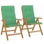 Reclining garden chairs and 2 solid teak wood cushions by , Garden chairs - Ref: Foro24-3196438, Price: 340,60 €, Discount: %
