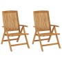 Sillas de jardín reclinables y cojines 2 uds madera maciza teca de , Sillas de jardín - Ref: Foro24-3196438, Precio: 317,27 €...