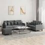 3-piece dark gray fabric sofa set with cushions by , Sofas - Ref: Foro24-3201673, Price: 514,75 €, Discount: %