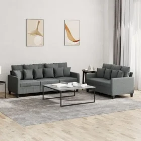 2-piece dark gray fabric sofa set with cushions by , Sofas - Ref: Foro24-3201665, Price: 468,11 €, Discount: %