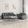 2-piece dark gray fabric sofa set with cushions by , Sofas - Ref: Foro24-3201665, Price: 468,11 €, Discount: %