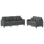 2-piece dark gray fabric sofa set with cushions by , Sofas - Ref: Foro24-3201665, Price: 475,94 €, Discount: %