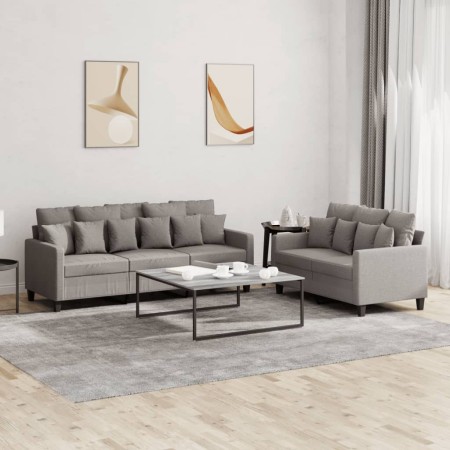 Sofagarnitur mit Kissen, 2-teilig, taupegrauer Stoff von , Sofas - Ref: Foro24-3201671, Preis: 502,92 €, Rabatt: %