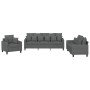 Set Sofas mit Kissen 3 Stück dunkelgrauer Stoff von , Sofas - Ref: Foro24-3201633, Preis: 607,15 €, Rabatt: %