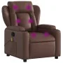 Reclining massage armchair in brown synthetic leather by , Armchairs - Ref: Foro24-372436, Price: 245,52 €, Discount: %