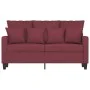 2-Sitzer-Sofa aus rotem Stoff, 120 cm von , Sofas - Ref: Foro24-359265, Preis: 193,07 €, Rabatt: %