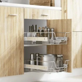 Abnehmbare Drahtkörbe 2 Einheiten silber 45 cm von , Behälter für Küchenutensilien - Ref: Foro24-358372, Preis: 83,82 €, Raba...