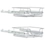 Abnehmbare Drahtkörbe 2 Einheiten silber 45 cm von , Behälter für Küchenutensilien - Ref: Foro24-358372, Preis: 75,13 €, Raba...
