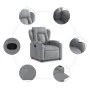 Light gray fabric recliner by , Armchairs - Ref: Foro24-372403, Price: 265,24 €, Discount: %