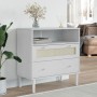 SENJA Rattan Sideboard Kiefernholz weiß 80x40x80 cm von , Sideboards - Ref: Foro24-358020, Preis: 94,60 €, Rabatt: %