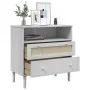 SENJA Rattan Sideboard Kiefernholz weiß 80x40x80 cm von , Sideboards - Ref: Foro24-358020, Preis: 93,63 €, Rabatt: %