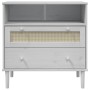 SENJA Rattan Sideboard Kiefernholz weiß 80x40x80 cm von , Sideboards - Ref: Foro24-358020, Preis: 94,60 €, Rabatt: %