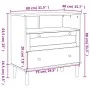 SENJA Rattan Sideboard Kiefernholz weiß 80x40x80 cm von , Sideboards - Ref: Foro24-358020, Preis: 93,63 €, Rabatt: %