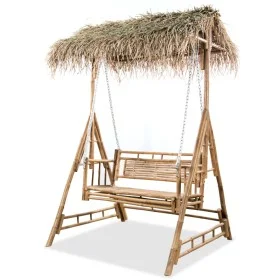 2-seater swing bench with palm leaves and bamboo 202 cm by vidaXL, Garden rockers - Ref: Foro24-43712, Price: 451,90 €, Disco...