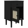 SENJA Nachttisch Rattanoptik Zirbenholz schwarz 40x35x65 cm von , Nachttische - Ref: Foro24-358015, Preis: 59,18 €, Rabatt: %