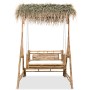 2-seater swing bench with palm leaves and bamboo 202 cm by vidaXL, Garden rockers - Ref: Foro24-43712, Price: 478,77 €, Disco...