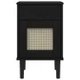 SENJA Nachttisch Rattanoptik Zirbenholz schwarz 40x35x65 cm von , Nachttische - Ref: Foro24-358015, Preis: 59,18 €, Rabatt: %