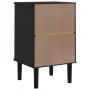 SENJA Nachttisch Rattanoptik Zirbenholz schwarz 40x35x65 cm von , Nachttische - Ref: Foro24-358015, Preis: 59,18 €, Rabatt: %