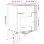 SENJA Nachttisch Rattanoptik Zirbenholz schwarz 40x35x65 cm von , Nachttische - Ref: Foro24-358015, Preis: 59,18 €, Rabatt: %
