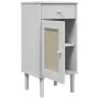 SENJA bedside table in white pine wood rattan look 40x35x80 cm by , Nightstands - Ref: Foro24-358017, Price: 61,27 €, Discoun...