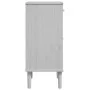 SENJA bedside table in white pine wood rattan look 40x35x80 cm by , Nightstands - Ref: Foro24-358017, Price: 61,27 €, Discoun...